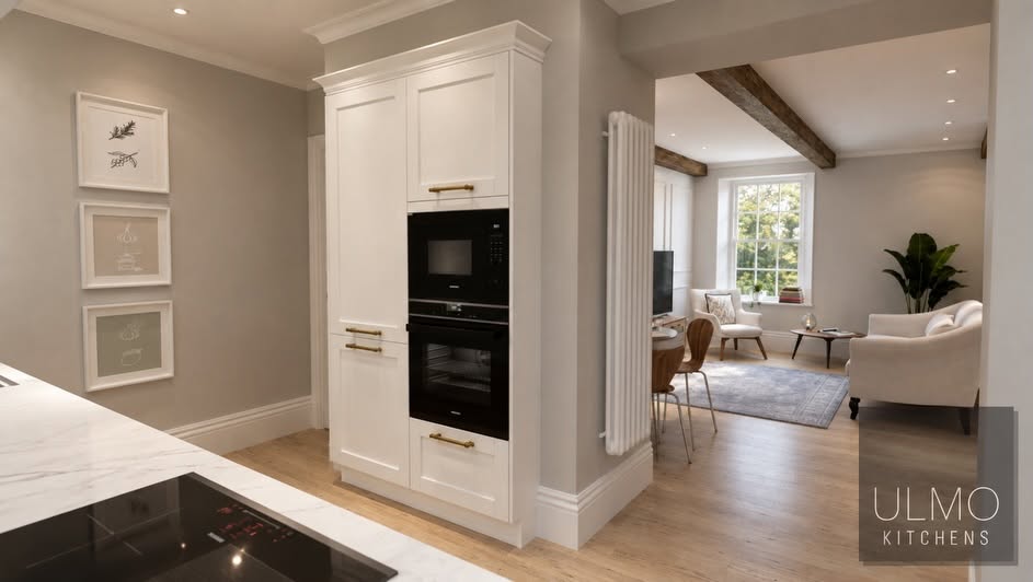 Luxury traditional kitchen with modern appliances